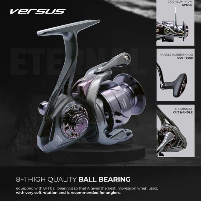 Reel spinning versus eternal power handle ukuran 3000 - reel pancing versus