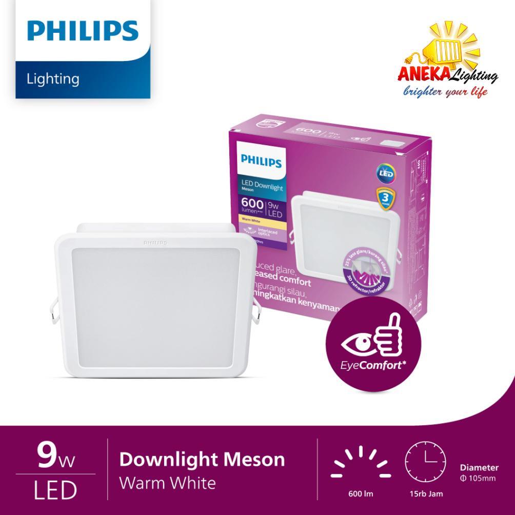 Philips Downlight LED Meson Kotak 59451 Square 9 Watt