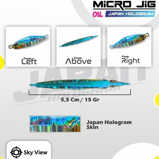 Umpan Micro Jig 15Gram Single Assist Hook Mikro Jig 15 Gram Metal Jig