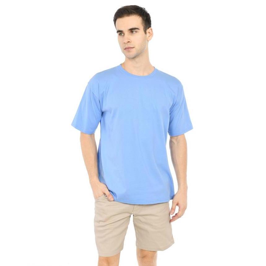DB40 - Kaos Polos Combed 20s - BIRU TELOR ASIN (100% cotton)