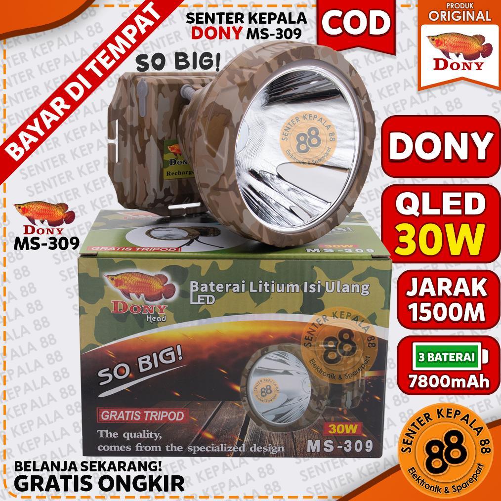 ZELVIERAS DONY SENTER KEPALA CAS DONY MS 309 SOBIG 30 WATT 30W QLED LED T6 MURAH SUPER TERANG MURAH 
