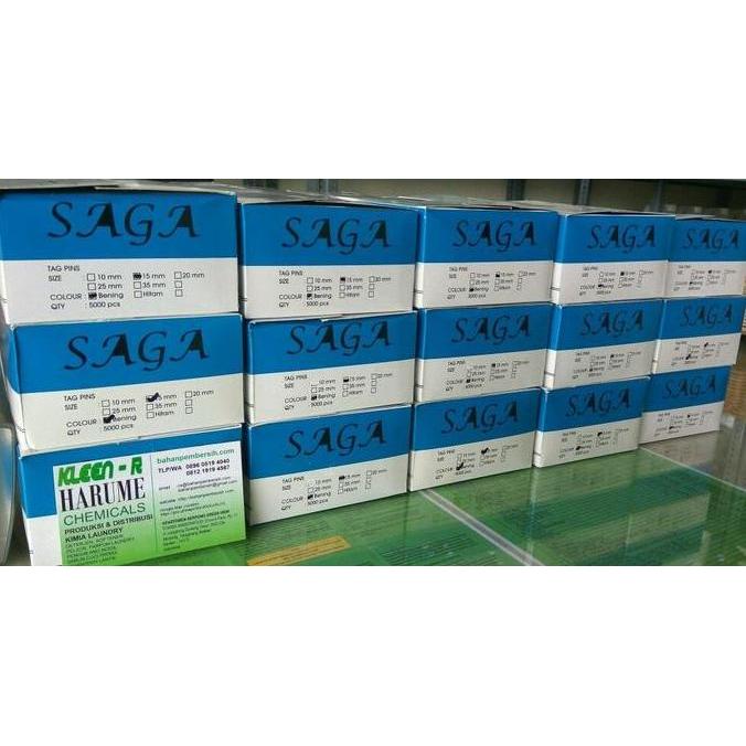 Washz- Tag Pin Bening 15Mm Saga 5.000 Pcs Per Box, Bahan Pp