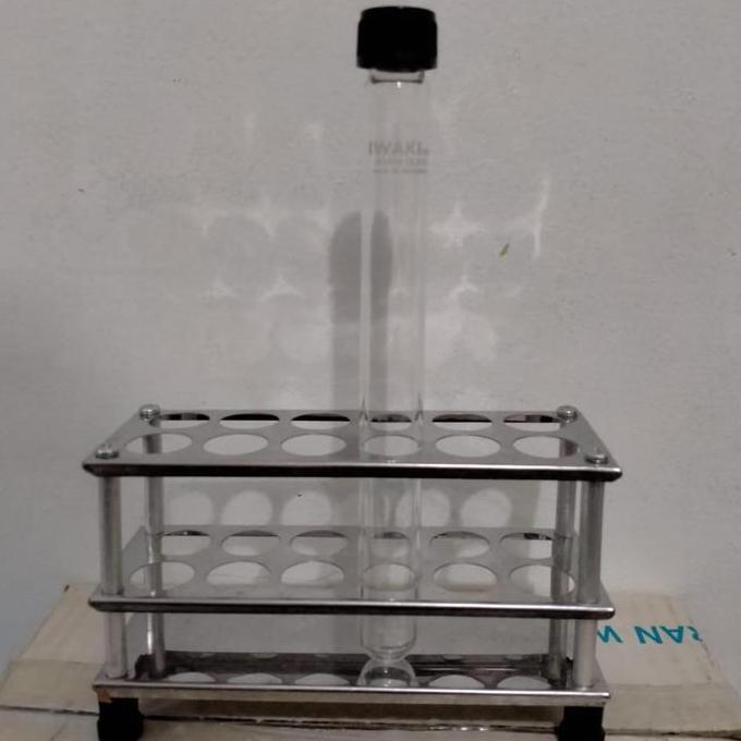 Test Tube with Screw Cap 27 ML Iwaki.18x180mm. Tabung Reaksi iwaki