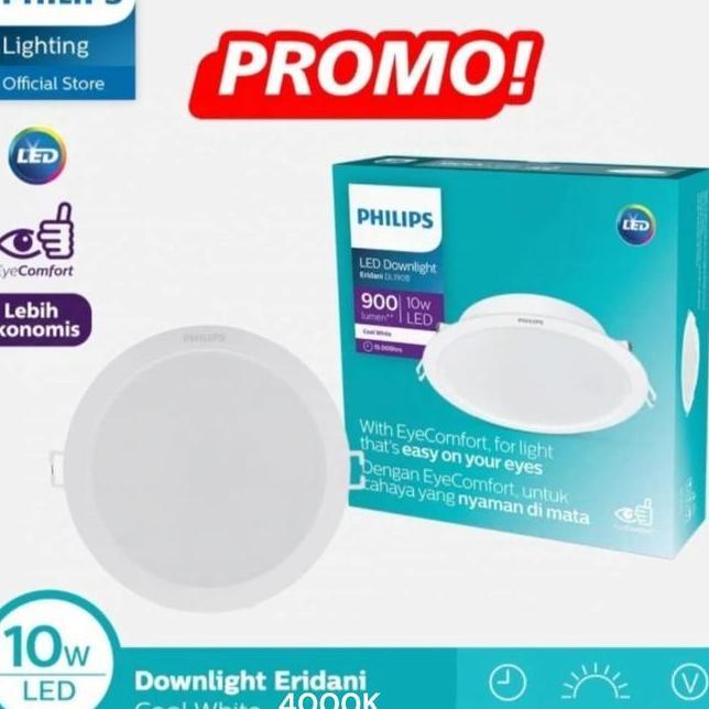 Lampu Downlht Plafon Led Philips 10W 4K Philips Downlht Eridani 10 Watt 4K Natural White