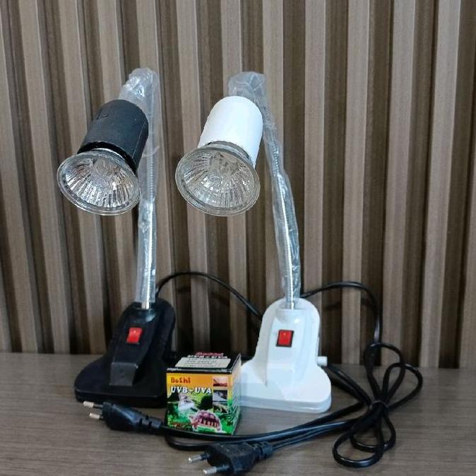 Dbwahyutoko - lampu reptil penghangat kandang kura kura iguana uvb uva 25 watt satu set