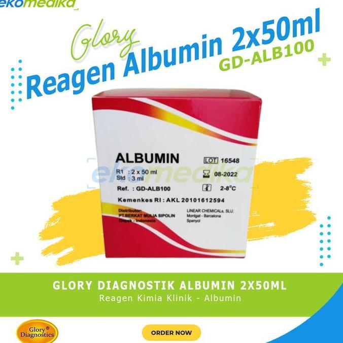Reagen ALBUMIN 2x50ml Glory Diagnostics Albumin 100ml ED. 01/2028