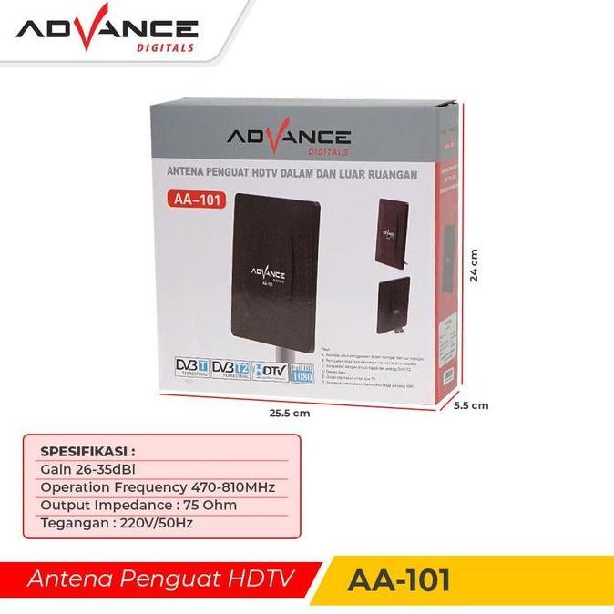 Lansungkirim- Antena Tv Digital Advance Aa-101 Antena Tv Digital Indoor / Outdoor