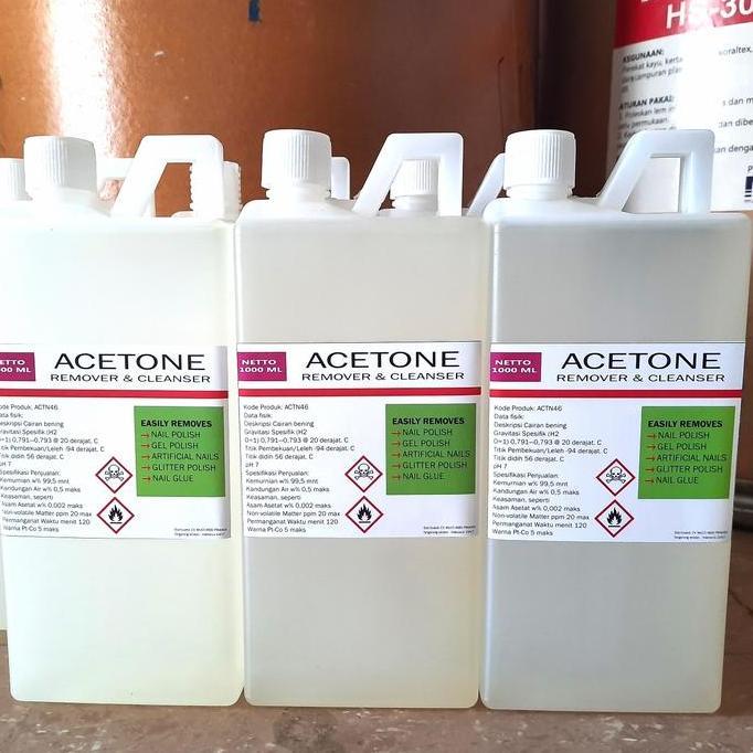 Cod,Bisa- Aseton Acetone 1 Liter Pembersih Kutek - Acetone - 1 Liter