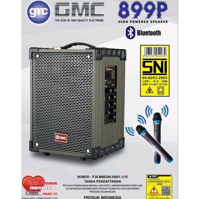 Grosir Gmc Speaker Portable Bluetooth 6.5 Inch 899P