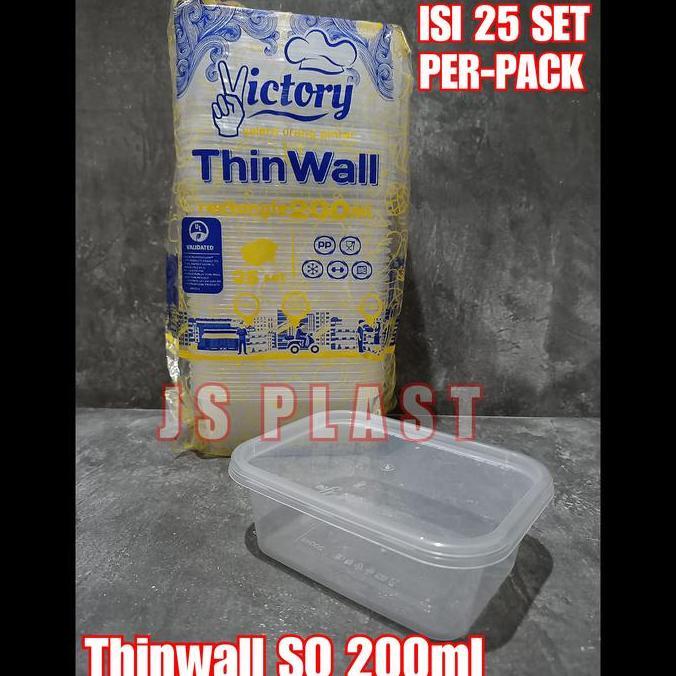 Nicht- (Isi 25Set) Thinwall Kotak 200Ml / Thinwall Square 200Ml - Thinwall 200Ml Kotak