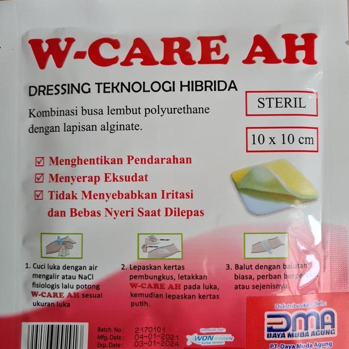 Cod,Bisa- W Care Ah / W-Care Ah / We Care Ah / Perban Luka Foam Dressing