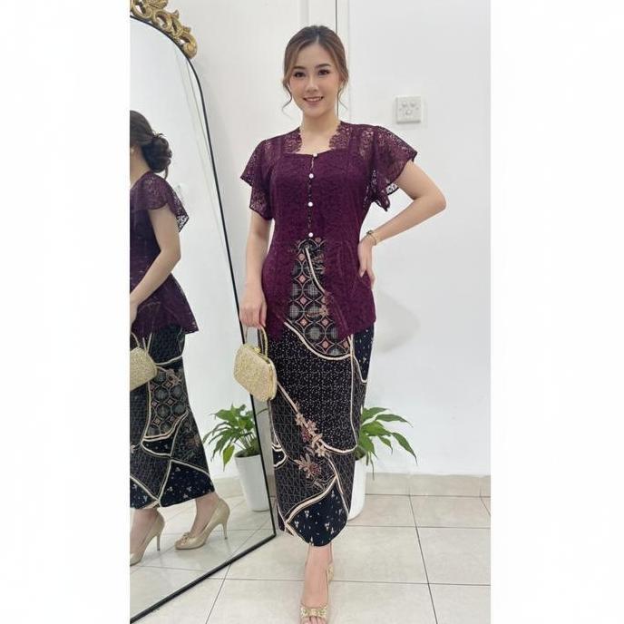 FLASH SALE Luna Fashion99 Dress Batik Misca(M,L&XL)/One Set Dress+Other/Dress Batik Pesta Kondangan 
