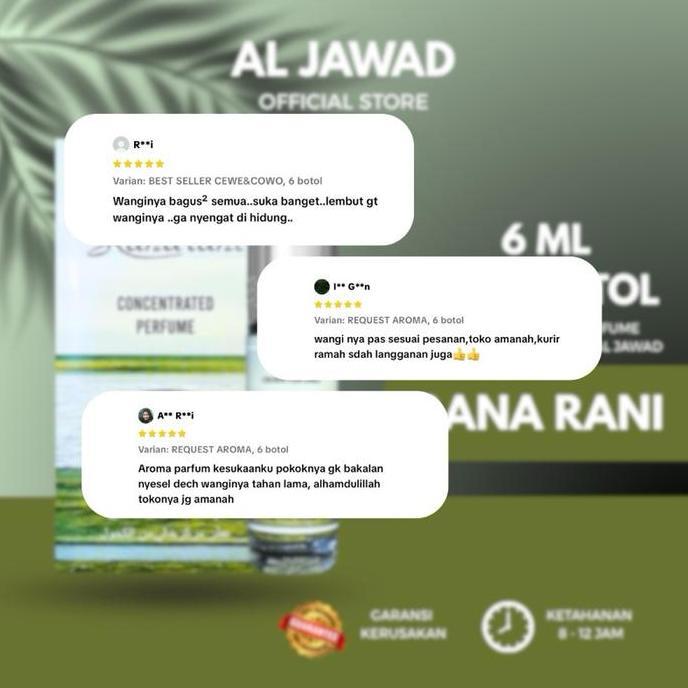 Cod,Bisa- Al Jad - Rana Rani Aroma Fruity Floral Sweet | Parfum Perfume Minyak Ngi Pria Nita