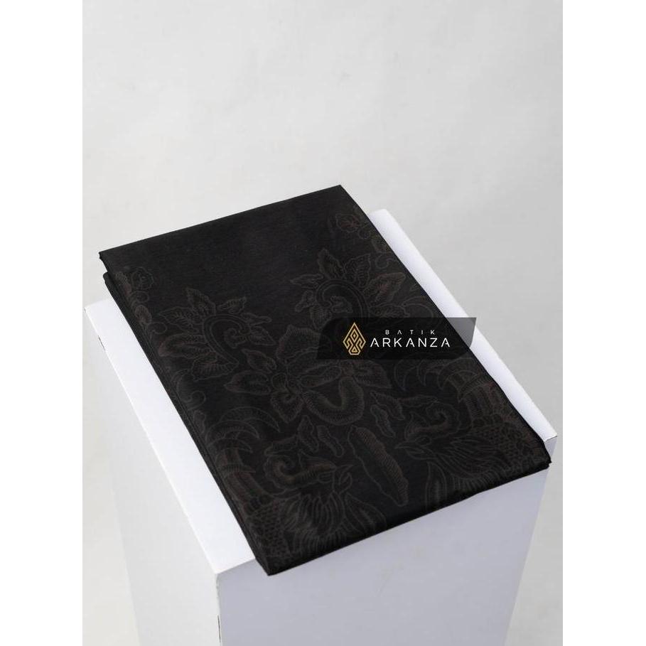 desi_wdd - kain batik arkanza kerta hitam premium 2,4m - best seller, wajib koleksi, untuk berbagai 