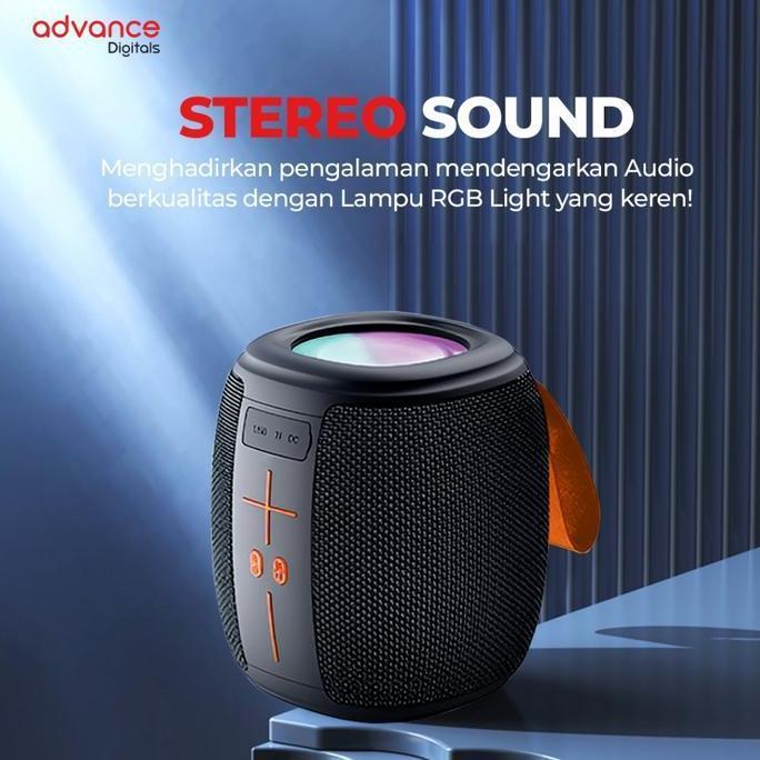 Murah Advance Digitals V3 Speaker Mini Bass Suara Jernih Bluetooth Mp3 Tf Card Usb Input 1200Mah 1 T