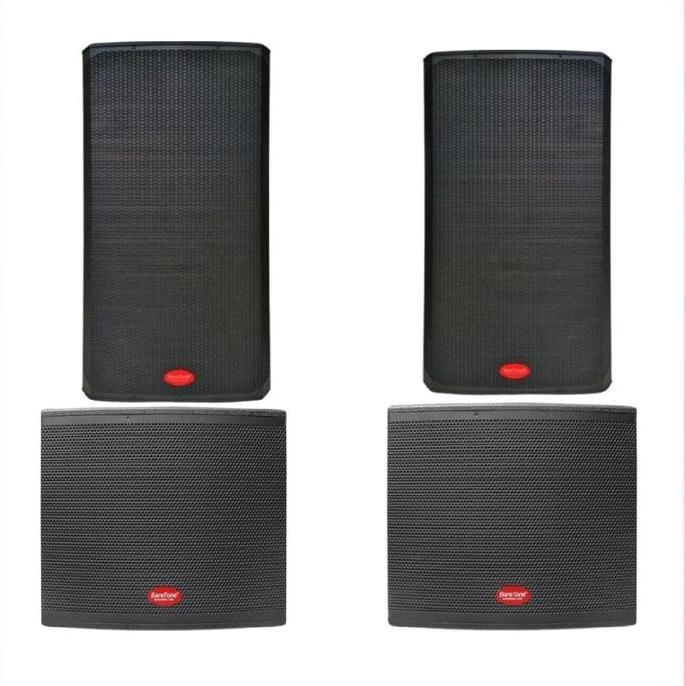 Promo Paket Sound System Speaker Aktif Double 15 Inch Baretone Max215Pro 2 Buah Subwoofer Aktif 18 I