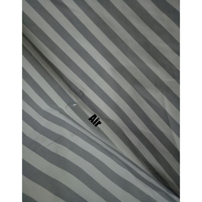 Lengkappoll- Bahan Kain Parasit Parasut Anti Air Motif Salur Strip Abu Meteran-Yard