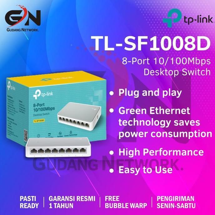 TP-LINK SWITCH 8 PORT 10/100 TL-SF1008D tplink tl-sf1008d sf1008d