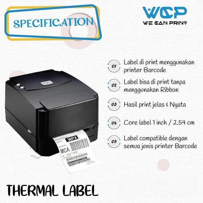 Lengkapdisini- Stiker Label Thermal 80 X 10 Mm Kertas Printer Thermal 80X10 Mm Isi 500 Pcs
