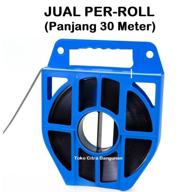 Plat Strapping Band 4.6 x 0.25 mm Stainless Lapis PVC Pengikat Peti