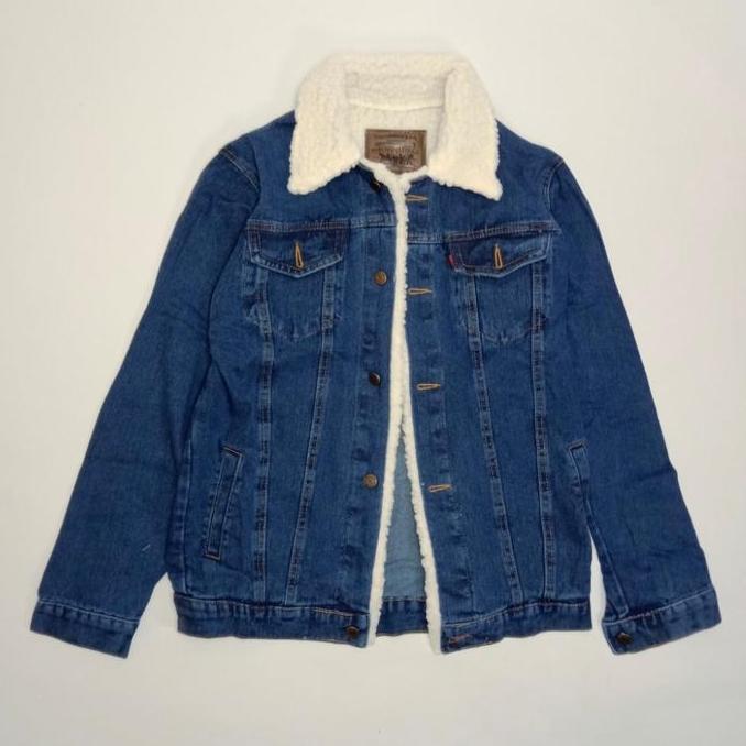 PREMIUM JAKET SHERPA | JAKET JEANS SHERPA | JAKET JEANS BULU WALL | JAKET PRIA PREMIUM