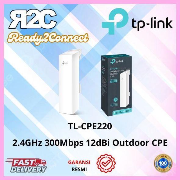 TERBARU - TP-Link CPE220 2.4GHz 300Mbps 12dBi Outdoor CPE