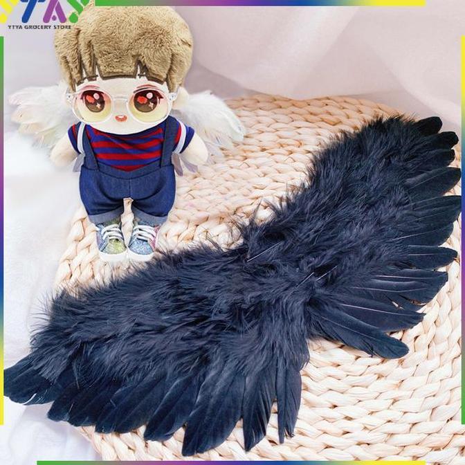 ICHENGO Sayap Peri Labubu Angel Devil Sayap/Wings Boneka Minidoll Devil Wings Peri Sayap Sayap Bidad