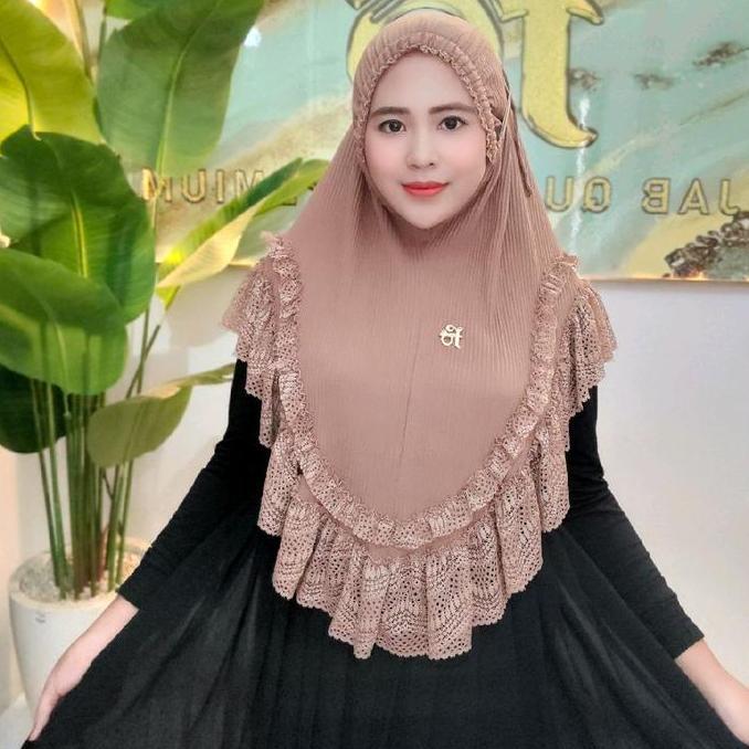 BEST SELLER  hijab fo alena jersey barbara plisket renda mewah Muslim BEST SELLER 