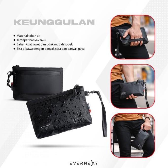 Clutch Pria Hand Bag Pria Waterproof Anti Air Dompet Hp Cowok Keren Keninian