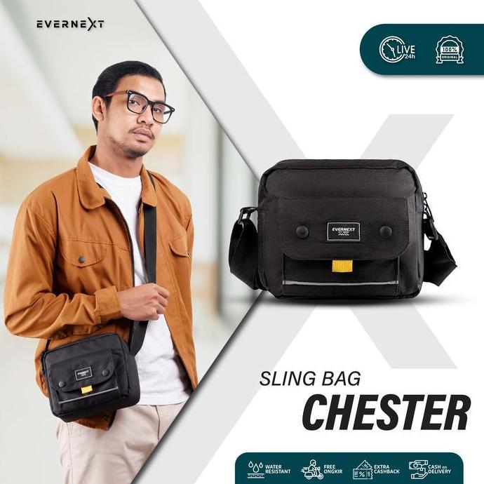 Tas Selempang Pria Evernext Tas Selempang Pria  Pria Tas Slempang Mini Cowok Tas Selempang Bahu Ches