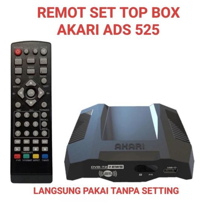 TERLARIS REMOTE STB AKARI ADS 525 REMOT PENGGANTI SET TOP BOX BOX AKARI ADS525  DVB T2