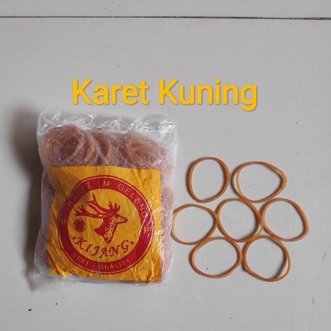 Ready karet kuning /karet merah 100 Gram,Karet gelang (5 BKS)