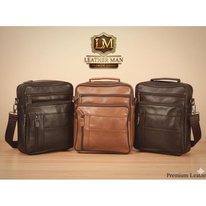 Tas Selempang Pria Leather Man Tas Selempang Kulit Premium Crossbody Cloth Dengan Desain Elegan Dan 