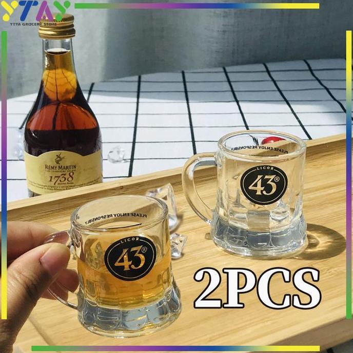 ICHENGO 2pcs Soju Glass Soju Beer Cup Gelas Soju Kecil Korea Soju Beer Sake Gelas Soju Wine Baekju S