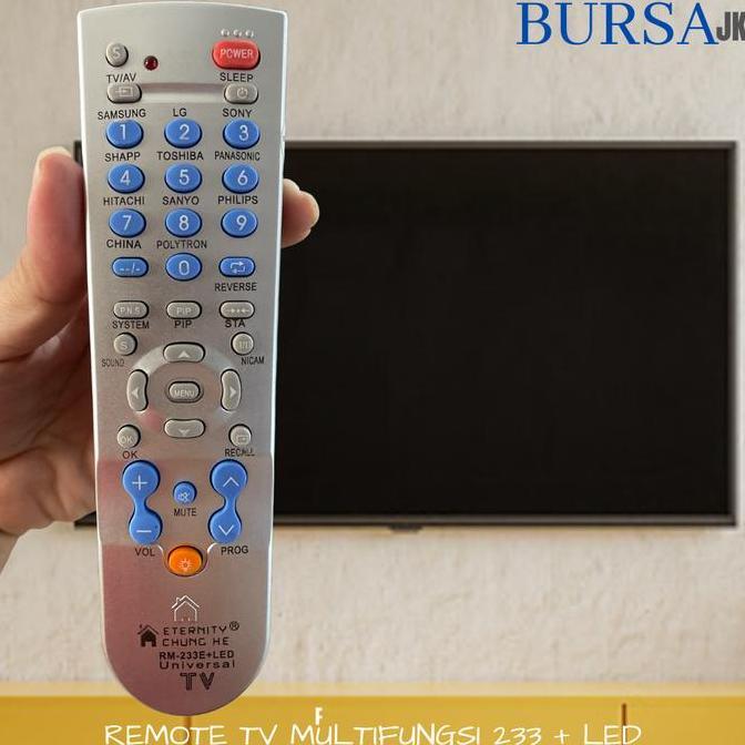 JAOPMAM REMOTE MULTI TV UNIVERSAL CHUNGHE 233+LED REMOT PENGGANTI PROTOK