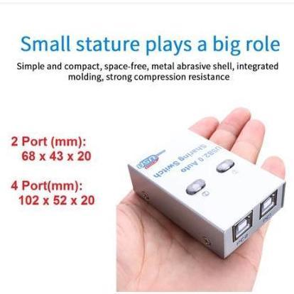 Ready Auto Switch Usb Printer 2 Port Sharing Switcher USB 2.0 Printer Kable Manual Otomatis