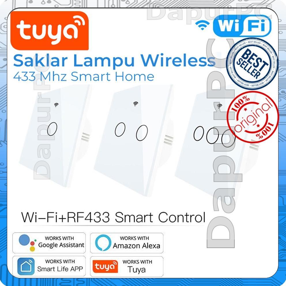 Tuya Saklar Lampu Pintar Wireless Wifi + Rf 433Mhz Smart Home