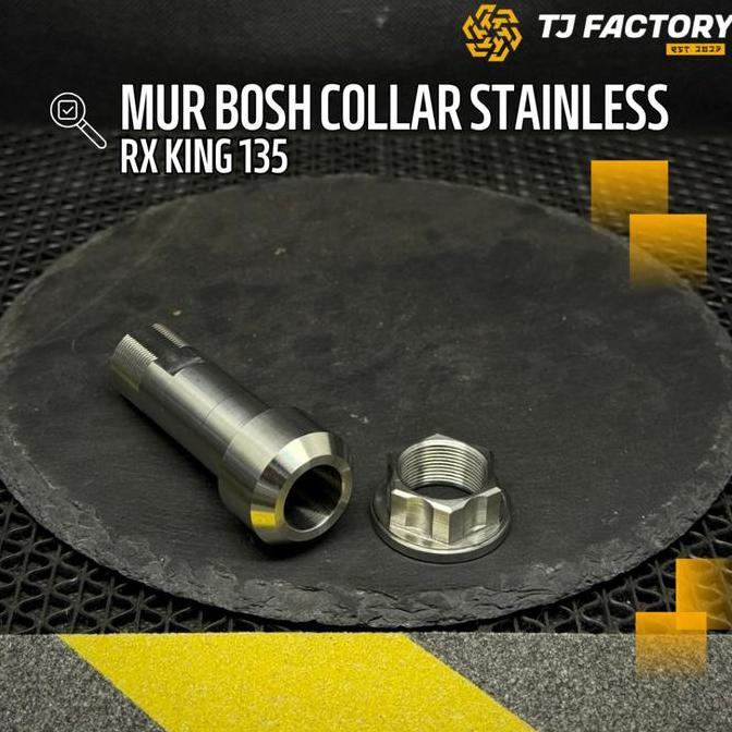 1 Set MUR BOSH COLLAR STAINLESS CNC NAP GEAR RX KING BOS NAPGIR TROMOL BELAKANG By Tj Factory