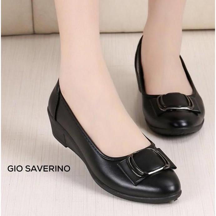 DISKON Sepatu Wedges Wanita Gio Saverino Sepatu Kerja Wanita DISKON