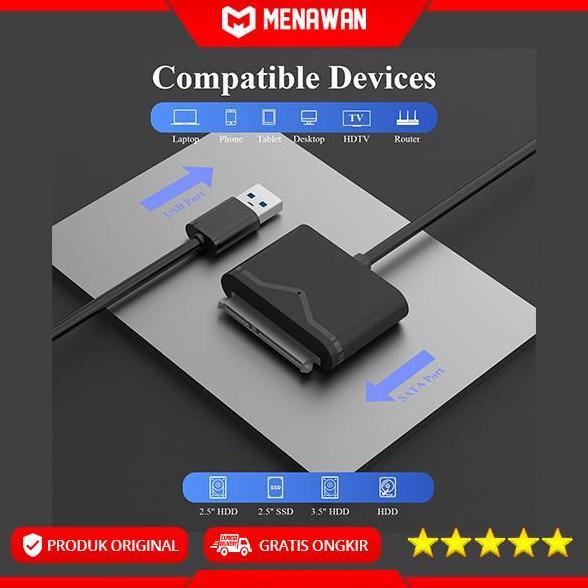 Four- Converter Sata To Usb 3.0 Adapter Hdd Kabel Konektor Hardisk External