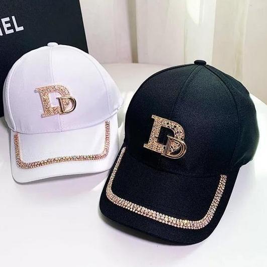 UPFRADE STYLE  Caramel - Topi Baseball Double D Manik Casual Cap Sport Distro Bahan Katun Kuning Put