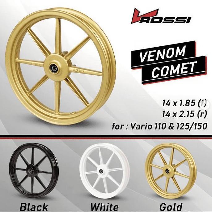 Velg Vrossi/V Rossi Venom Comet Palang 8 Ring 14 185/215 Vario 110 125 150 Beat FI Scoopy Spacy New/