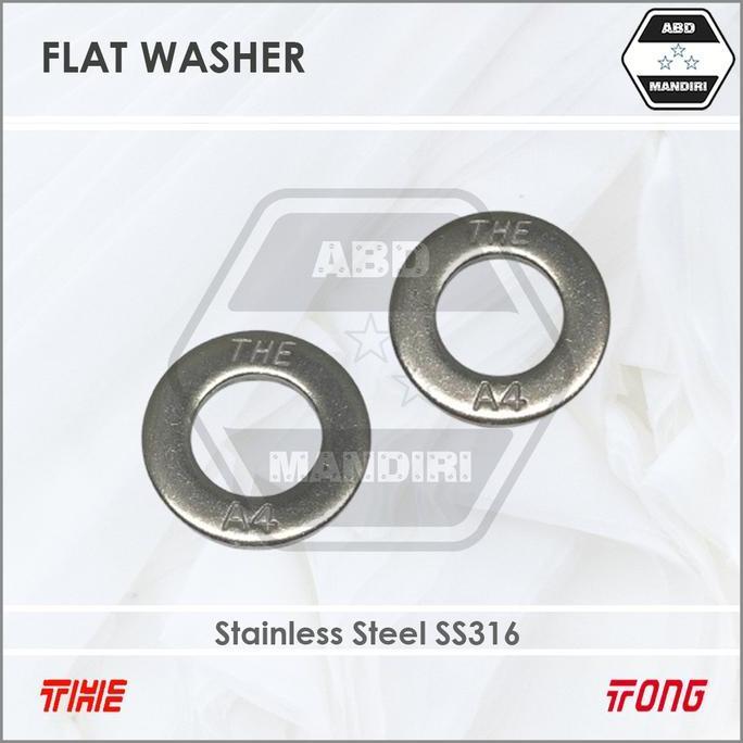 SS316 RING PLAT WP STAINLESS M22 ( SUS316 FLAT WASHER) 22 DISKON