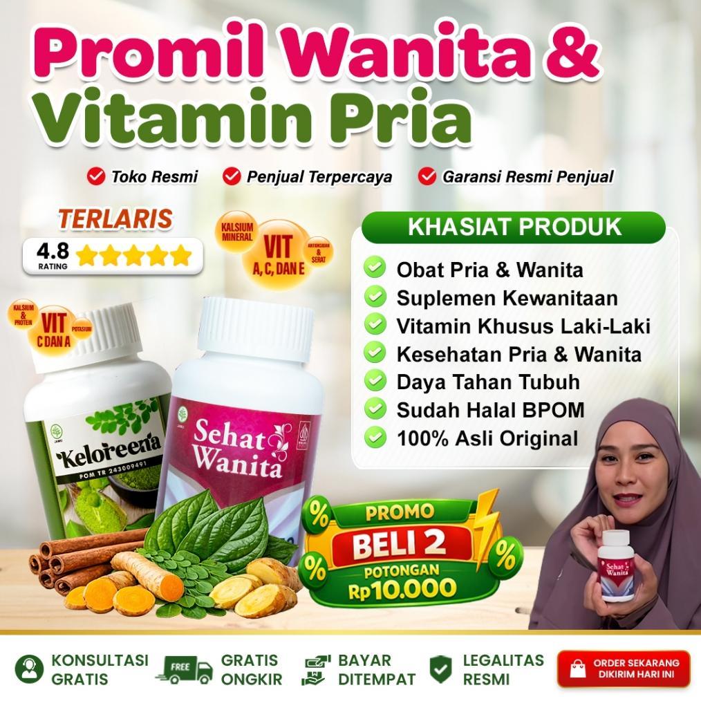 (Terbaru) PROMIL Obat Herbal Jamu Penyubur Kandungan Wanita dan Vitamin Penyubur Sperma Pria - Testi