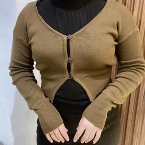 Cardigan Blazer Knitted Long Sleeve Crop Top Blazer Kardigan Rajut Lengan Panjang Kancing Rajut Teba