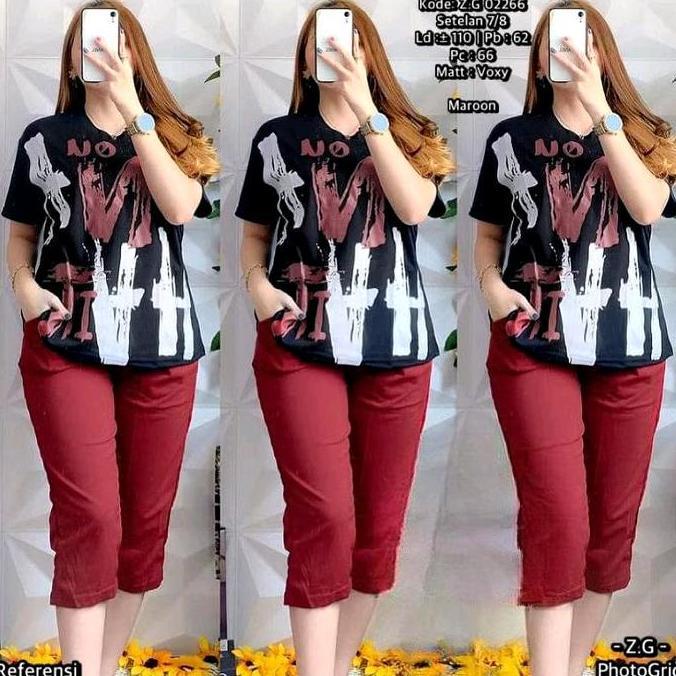 DISKON Setelan Voxy Wanita // Setcel Voxy Celana Pendek // Setelan  Atasan Celana Pendek DISKON