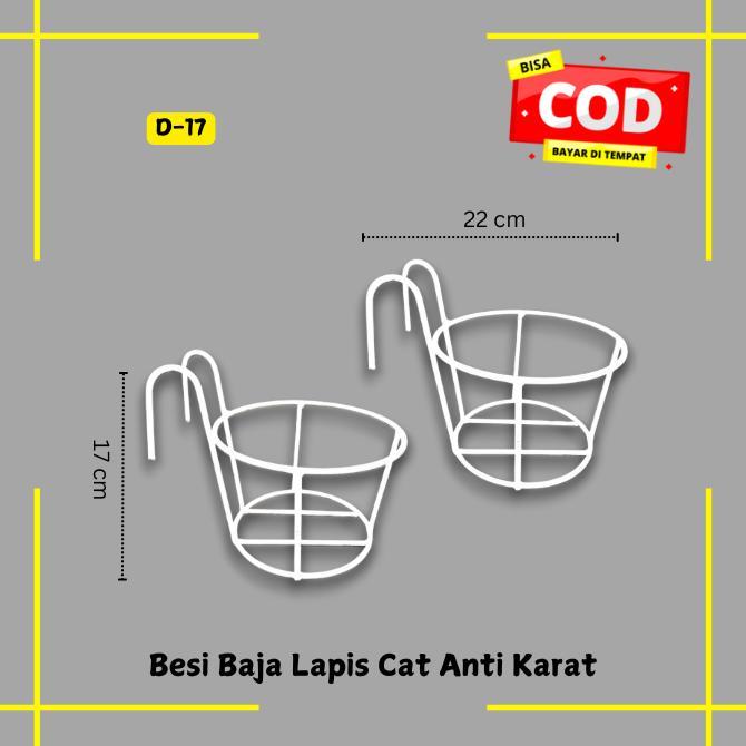 Promo Cod Rak Bunga Balkon Besi - Rak Pot Tanaman Gantung Minimalis Untuk Dekorasi Rumah & Taman ><