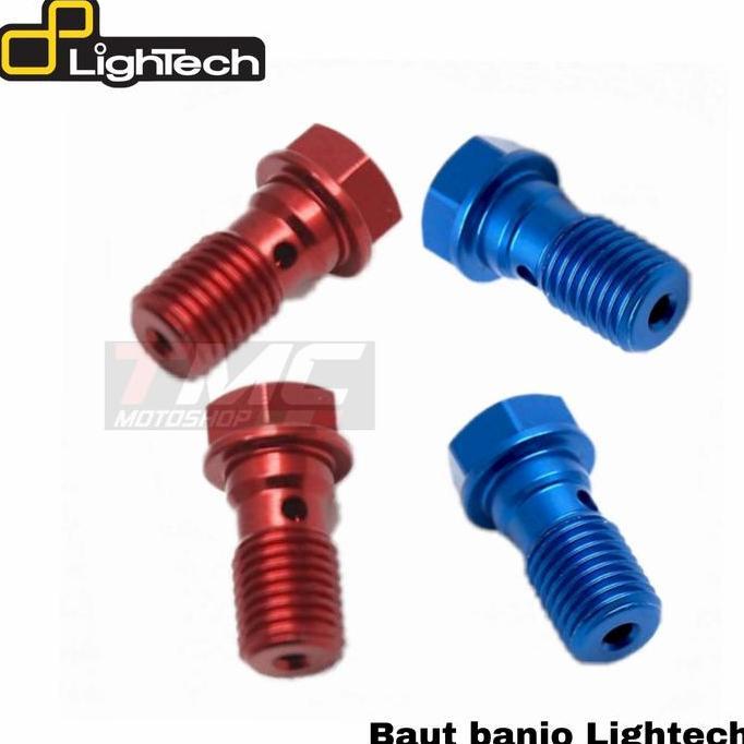 Baut banjo selang rem Lightech drat normal kaliper standar nissin ktc