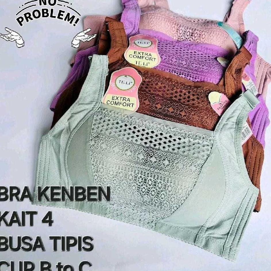 3 Pcs Bra Kemben Cup B-C Ukuran 36-46