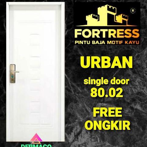PINTU BAJA FORTRESS URBAN 80.02 / PINTU BAJA MOTIF KAYU / PINTU RUMAH